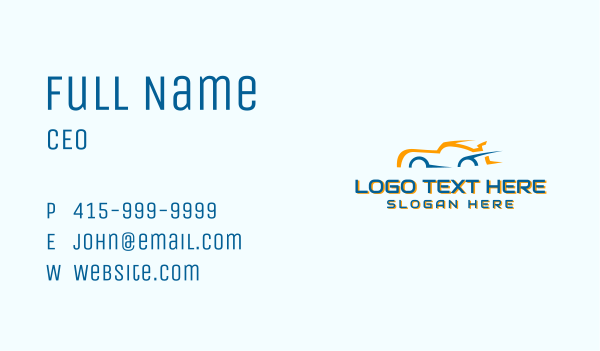 Lightning Car Silhouette Business Card Design Image Preview