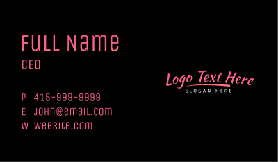 Gradient Clothing Wordmark Business Card Image Preview