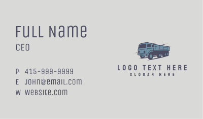 Blue Truck Logistics Business Card Image Preview