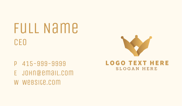 Gradient Expensive Tiara  Business Card Design Image Preview