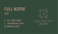 Organic Flower Letter Business Card Image Preview
