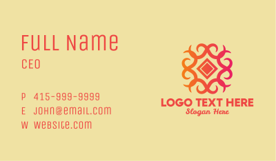 Ornate Decor Tile  Business Card Image Preview