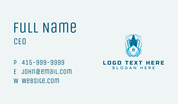 Pressure Washing Home Building Business Card Design Image Preview