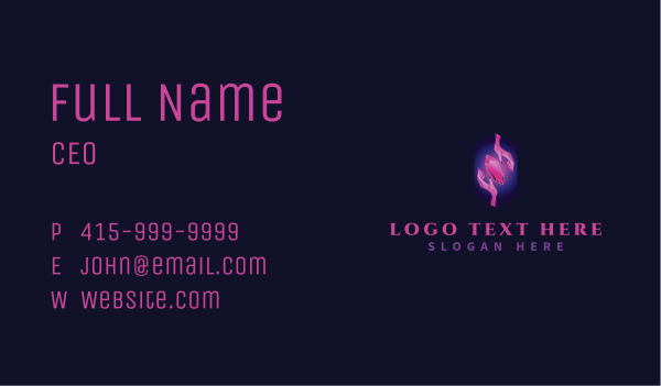 Mystic Crystal Hand  Business Card Design Image Preview