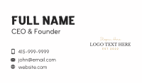 Luxury Modern Wordmark Business Card Image Preview