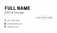 Luxury Modern Wordmark Business Card Preview