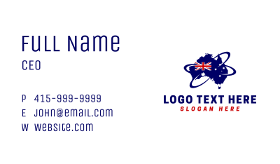 Australian Geography Flag Business Card Image Preview