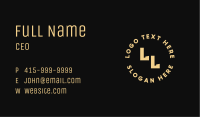 Round Overlap Lettermark Business Card Image Preview