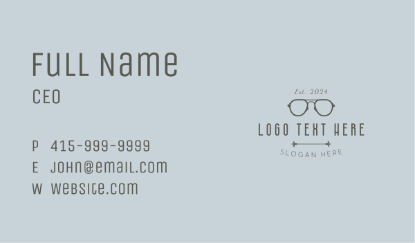 Premium Optical Eyeglasses Business Card Design Image Preview