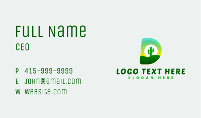 Nature Desert Cactus Business Card Image Preview