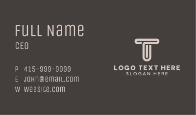 Startup Agency Letter T Business Card Image Preview