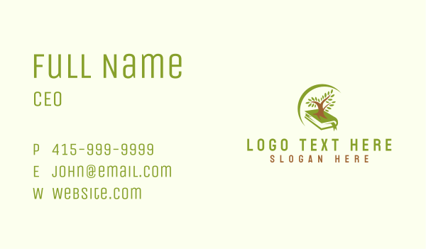 Book Tree Education Business Card Design Image Preview