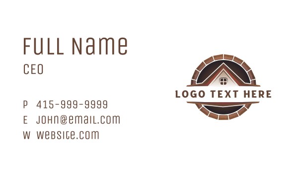 Brick Tiles Roofing Business Card Design Image Preview