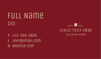 Elegant Organic Wordmark Business Card Image Preview