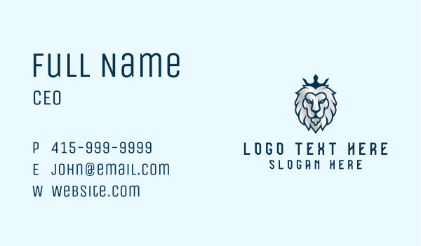 Crown Lion Consulting Business Card Design Image Preview