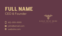 Bronze Geometric Bird  Business Card Design