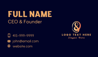 Orange Signature Ampersand Business Card Design