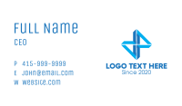 Abstract Blue Hourglass Business Card Image Preview