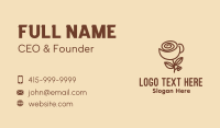 Flower Coffee Cup Business Card Image Preview