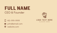 Flower Coffee Cup Business Card Preview