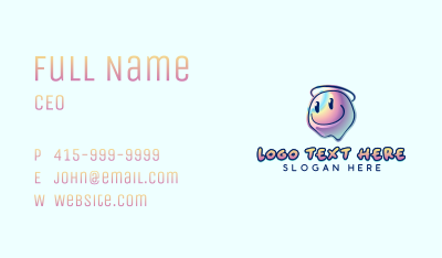 Halo Cyber Smiley Business Card Image Preview
