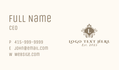 Imperial Crown Monarchy Lettermark Business Card Image Preview