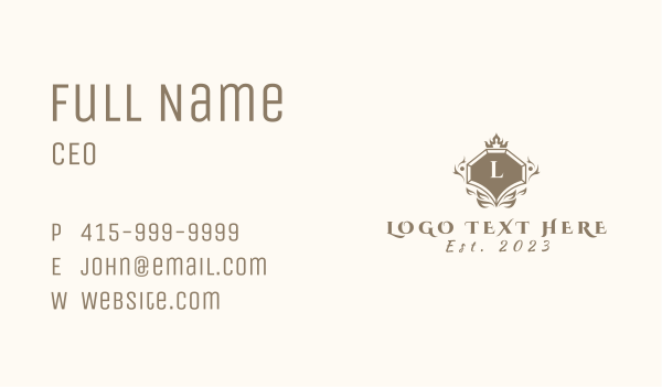 Imperial Crown Monarchy Lettermark Business Card Design Image Preview