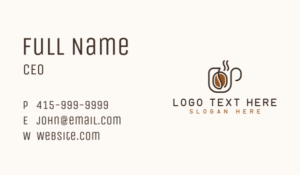 Coffee Bean Drink Business Card Design Image Preview
