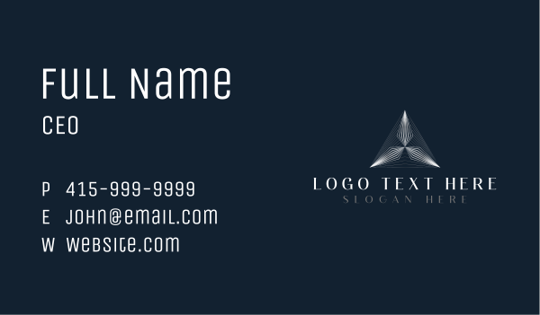 Luxury Deluxe Triangle Business Card Design Image Preview