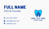 Dental Tooth Clinic Building Business Card Preview