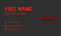Blood Drip Wordmark Business Card Image Preview