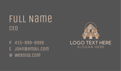 Woodwork Flooring House Business Card Image Preview