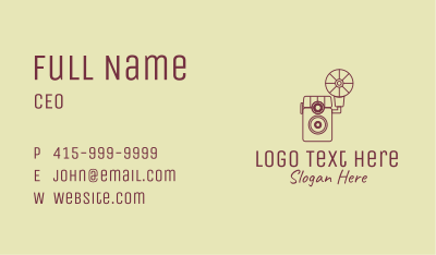 Vintage Photography Camera Business Card Image Preview