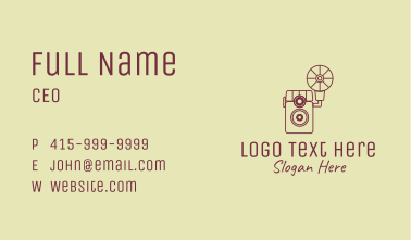 Vintage Photography Camera Business Card