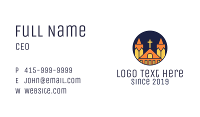 Polygonal Church Business Card Image Preview