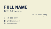 Minimalist Deluxe Wordmark Business Card Design