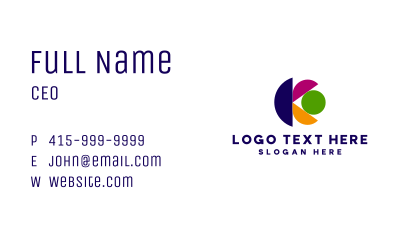 Creative Marketing Letter K Business Card Image Preview