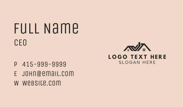House Property Roofing  Business Card Design Image Preview