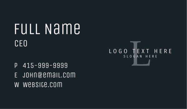 Professional Luxury Letter Business Card Design Image Preview