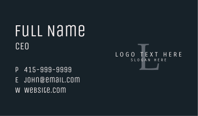 Professional Luxury Letter Business Card Image Preview