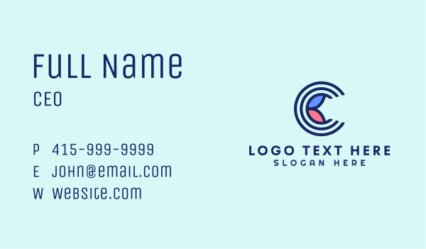 Minimalist Lines Letter C Business Card Design Image Preview