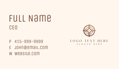 Elegant Compass Travel Business Card Image Preview