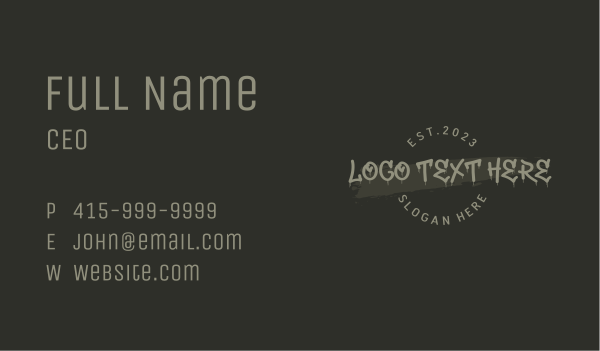 Street Paint Wordmark Business Card Design Image Preview