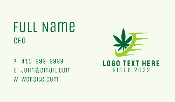Cannabis Delivery Service  Business Card Design Image Preview