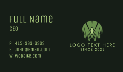 Grass Landscaping Badge  Business Card