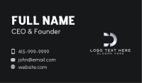Metallic Business Brand Letter D Business Card Design