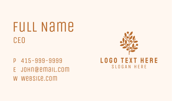 Autumn Forest Tree Business Card Design Image Preview