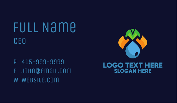 Natural Elements Business Card Design Image Preview