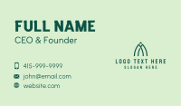 Green A & M Monogram Business Card Design