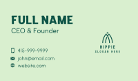 Green A & M Monogram Business Card Image Preview